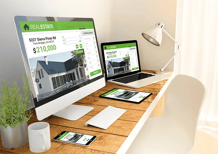 Real estate buying website design for property search